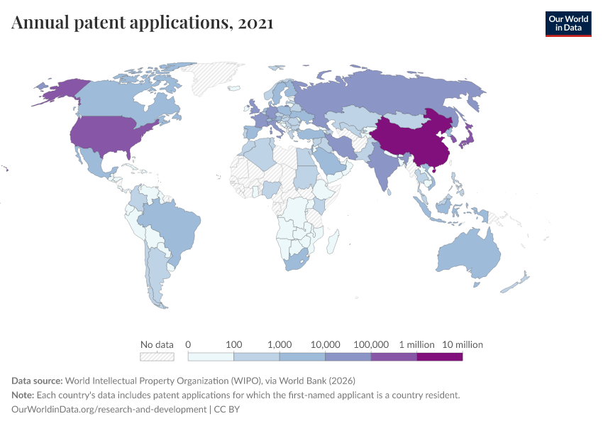 A thumbnail of the "Annual patent applications" chart