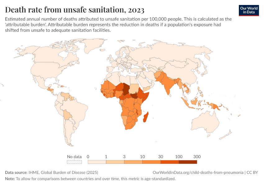 A thumbnail of the "Death rate from unsafe sanitation" chart