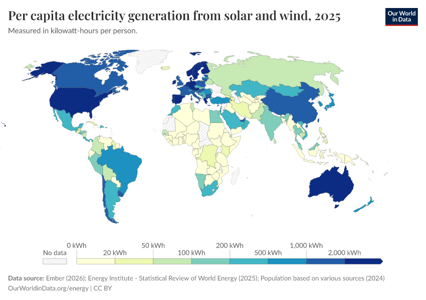 A thumbnail of the "Per capita electricity generation from solar and wind" chart